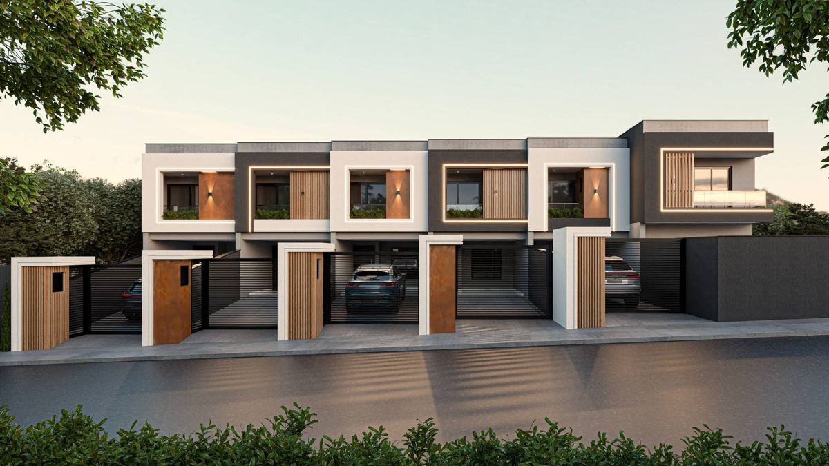Sobrado Novo com 3 Quartos e 2 Vagas no Saguaçu – Residencial AABB Alto do Saguaçu II - Sobrado geminado em Iririú, Joinville - à venda - PORTO RICO IMOVEIS LTDA