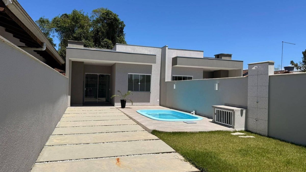 Casa com 3 dormitórios à venda, 80 m² por R$ 490.000,00 - Praia Das Conchas - Itapoá/SC - Casa em Praia das Conchas, Itapoá - à venda - Nossa Praia Imóveis