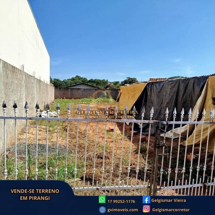 🏡VENDE-SE TERRENO NO CENTRO - PIRANGI - SP 🏡 - Lote/Terreno em Centro, Pirangi - à venda - Gelgismar Vieira