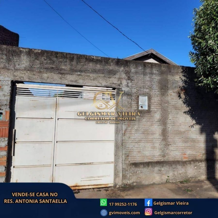 🏡 VENDE-SE CASA NO RES. ANTONIA SANTAELLA - BEBEDOURO - SP 🏡 - Casa em Residencial Antonia Santaella, Bebedouro - à venda - Gelgismar Vieira
