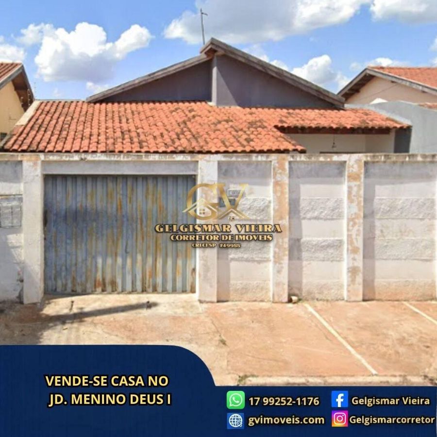 🏡 VENDE-SE CASA NO JD. MENINO DEUS I - BEBEDOURO - SP🏡 - Casa em Jardim Menino Deus I, Bebedouro - à venda - Gelgismar Vieira