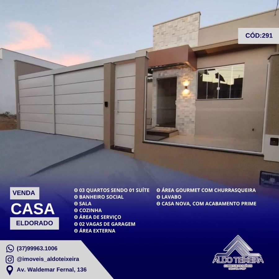 Casa, Eldorado - Oliveira - Casa em Eldorado, Oliveira - à venda - ALDO ANTÔNIO TEIXEIRA