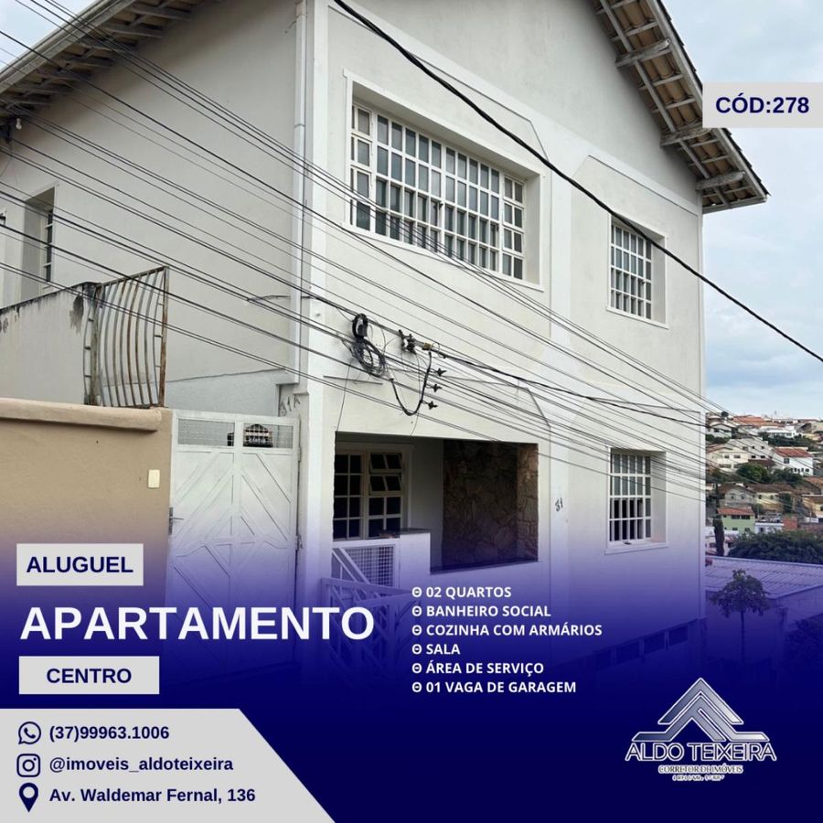 Apartamento, Centro - Oliveira - Apartamento em Centro, Oliveira - à venda e para locação - ALDO ANTÔNIO TEIXEIRA