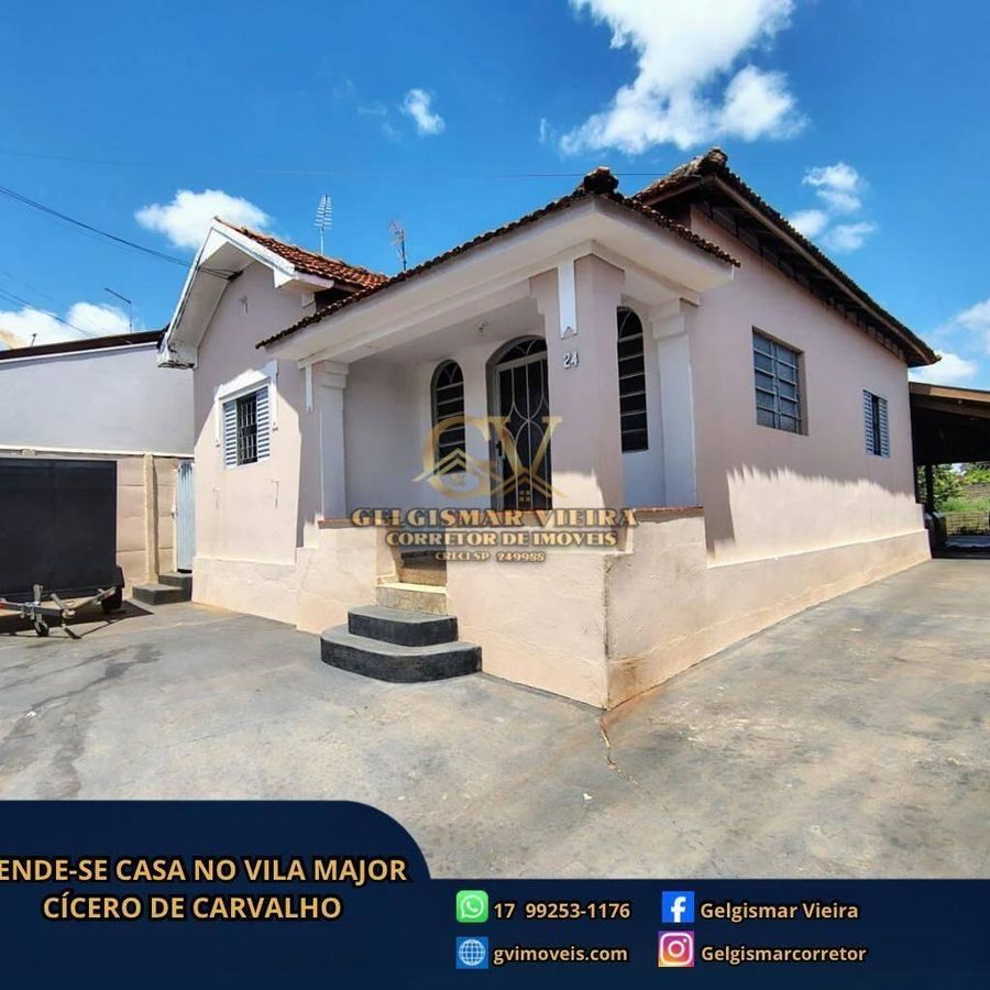 🏡 VENDE-SE CASA NO MAJOR CÍCERO DE CARVALHO - BEBEDOURO - SP 🏡 - Casa em Vila Major Cícero de Carvalho, Bebedouro - à venda - Gelgismar Vieira