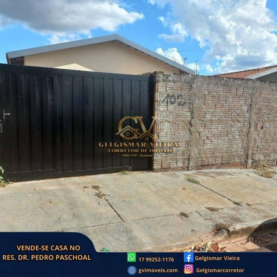 🏡 VENDE-SE CASA NO RES DR. PEDRO PASCHOAL - BEBEDOURO - SP 🏡 - Casa em Residencial Doutor Pedro Paschoal, Bebedouro - à venda - Gelgismar Vieira