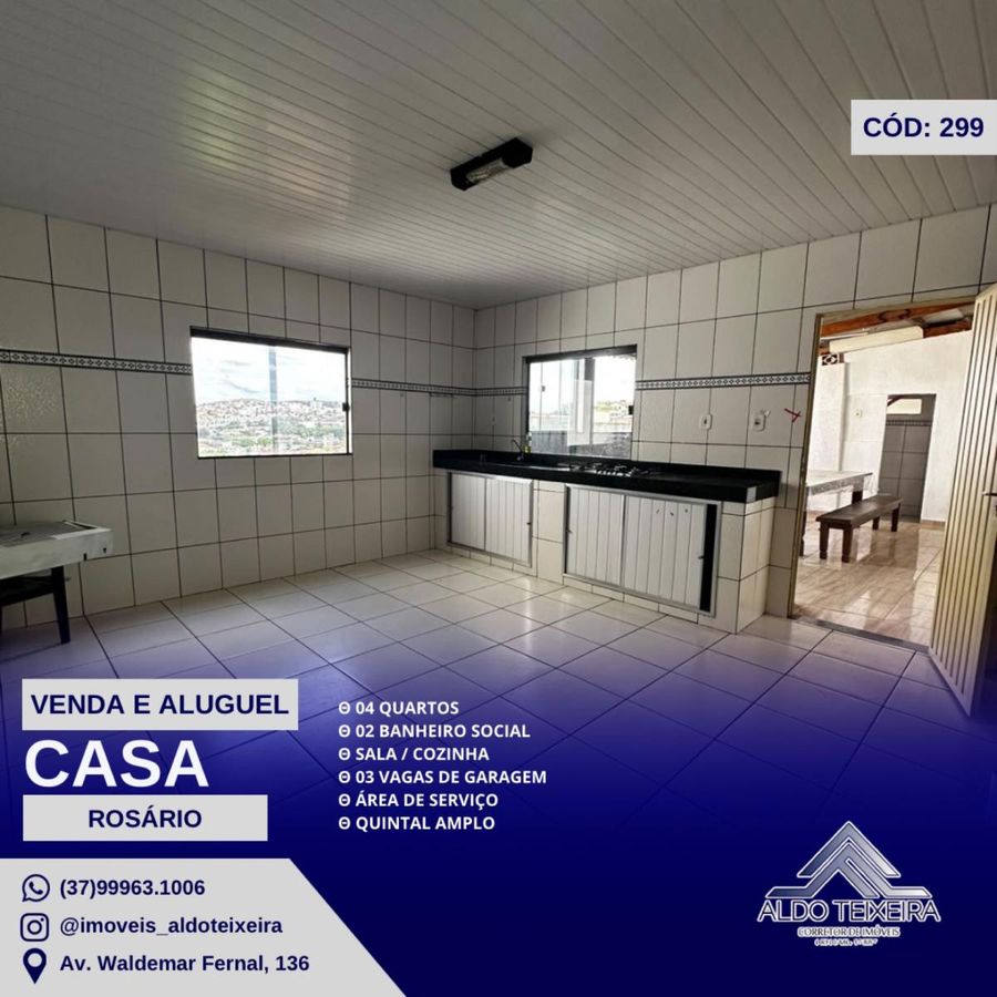 Casa, Rosário - Oliveira - Casa em Rosário, Oliveira - para locação e à venda - ALDO ANTÔNIO TEIXEIRA