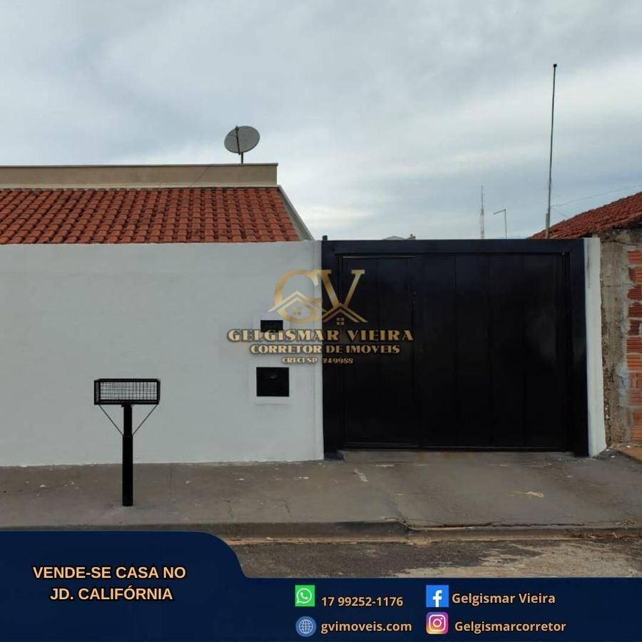 🏡 VENDE-SE CASA NO JD. CALIFÓRNIA - BEBEDOURO - SP 🏡 - Casa em Jardim Califórnia, Bebedouro - à venda - Gelgismar Vieira