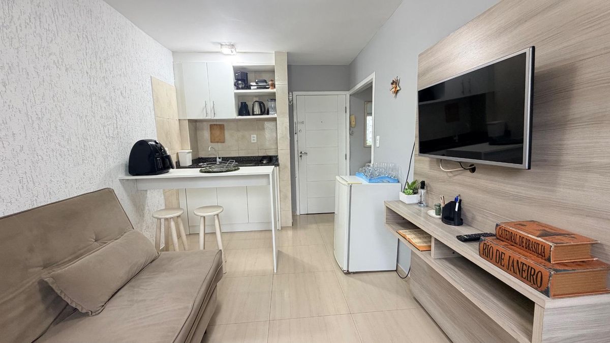 Apartamento para locação anual, mobiliado e equipado, com 1 quarto, 1 vaga de garagem, no bairro Pioneiros, Balneário Camboriú-SC - Apartamento em Pioneiros, Balneário Camboriú - para locação - I3 CORRETORES ASSOCIADOS S/S