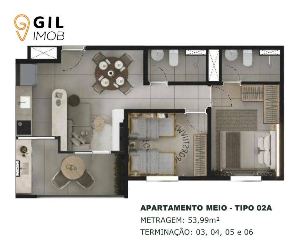 Apartamento com 2 quartos, Jardim Coleginho - Jacareí - Apartamento em Jardim Coleginho, Jacareí - à venda - GIL IMOB