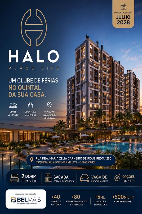 HALO PLACE LIFE – CANOAS/RS - Apartamento em Igara, Canoas - à venda - RS IMOBILIARIA LTDA