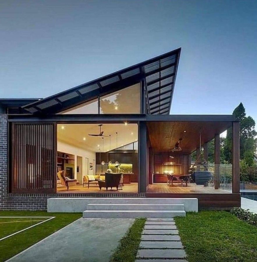 Fachada moderna com vidro