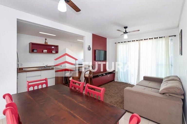 Apartamento 2 Quartos em Bombas, Bombinhas: Sacada com Churrasqueira e Elevador - Apartamento em Bombas, Bombinhas - para temporada - PAULA CRISTINA DA SILVA MINELLA NEGOCIOS IMOBILIARIOS LTDA