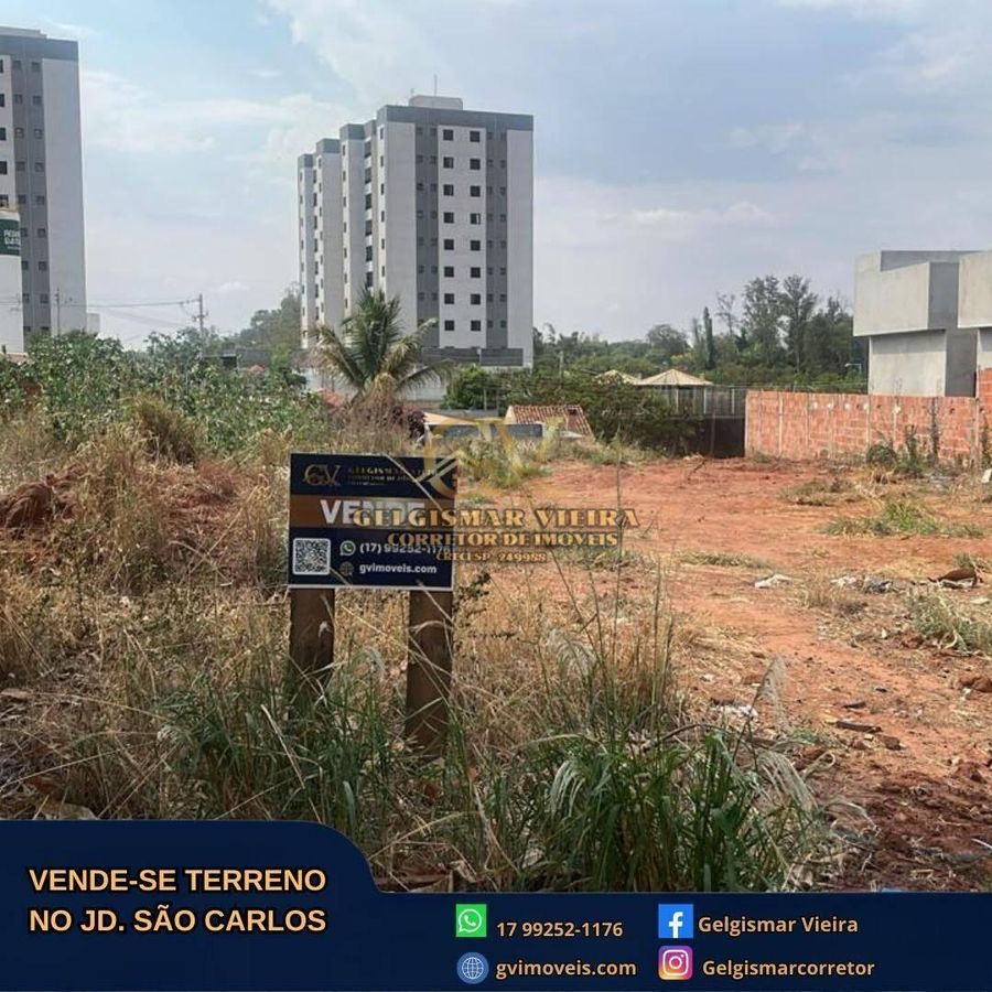 🏡VENDE-SE TERRENO JD. SÃO CARLOS -BEBEDOURO-SP🏡 - Lote/Terreno em Jardim São Carlos, Bebedouro - à venda - Gelgismar Vieira