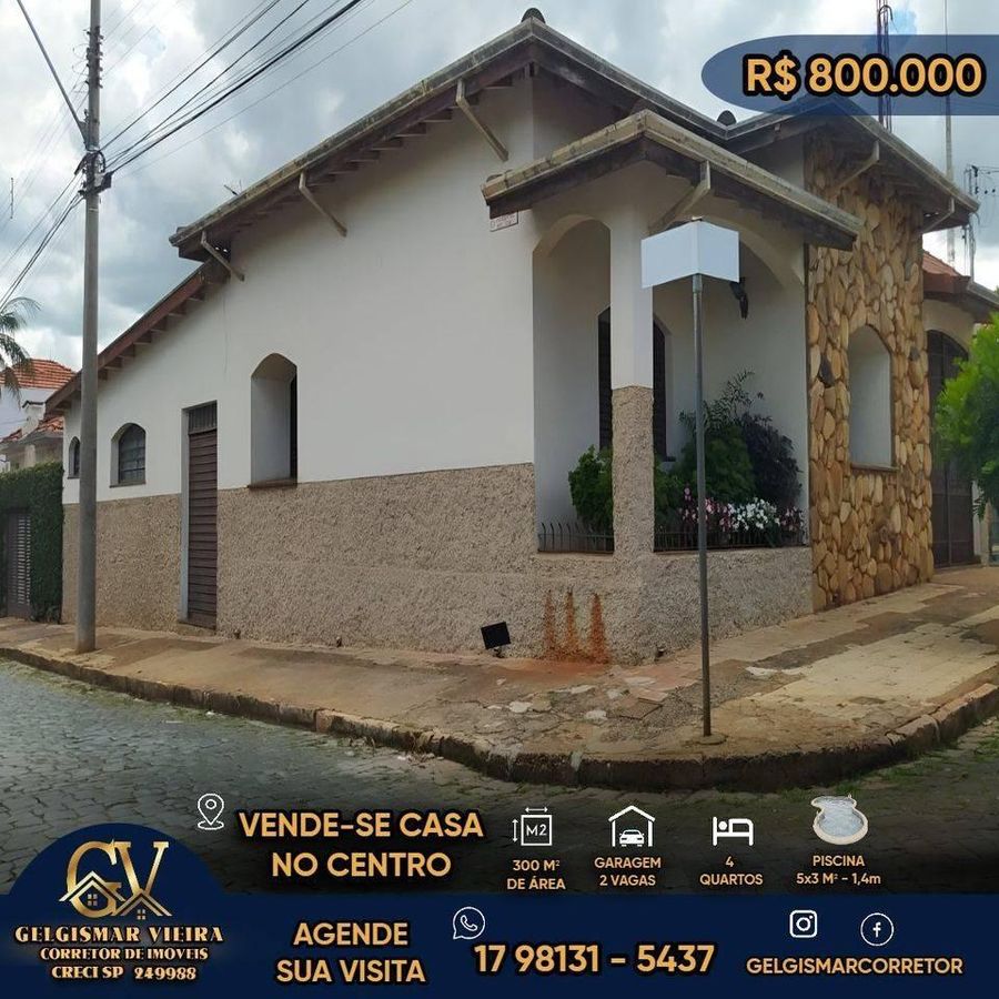 🏡 VENDE-SE CASA NO CENTRO - BEBEDOURO - SP 🏡 - Casa em Centro, Bebedouro - à venda - Gelgismar Vieira