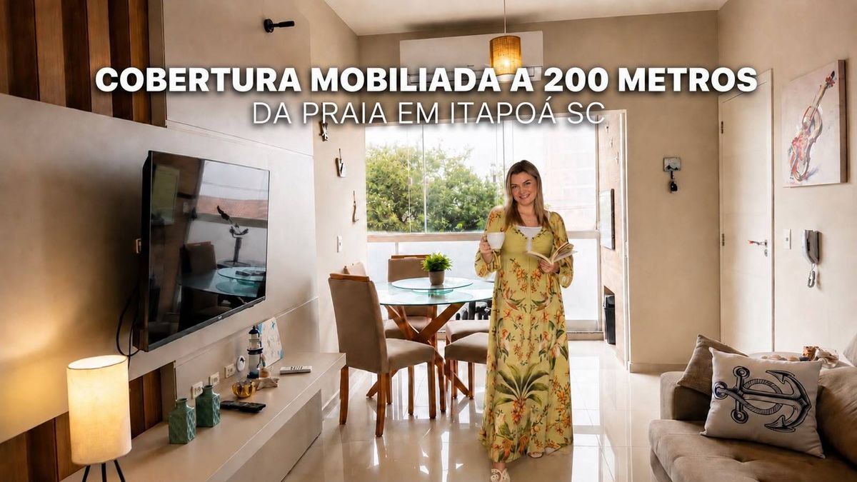 Cobertura Duplex mobiliada à 210 metros da praia no Balneario Rainha do Mar em Itapoá/SC! - Cobertura em Rainha do Mar, Itapoá - à venda - SBGLOBAL Imobiliária