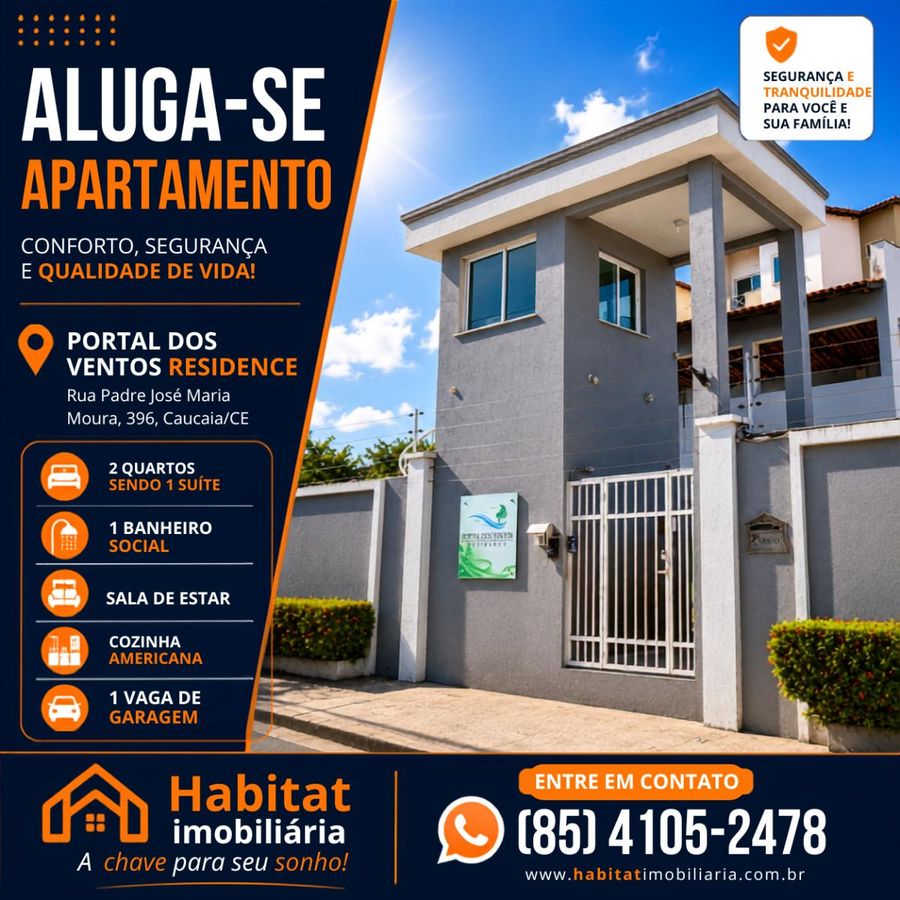 Apartamento - Apartamento em Arianópolis (Jurema), Caucaia - para locação - HABITAT CAUCAIA IMÓVEIS LTDA