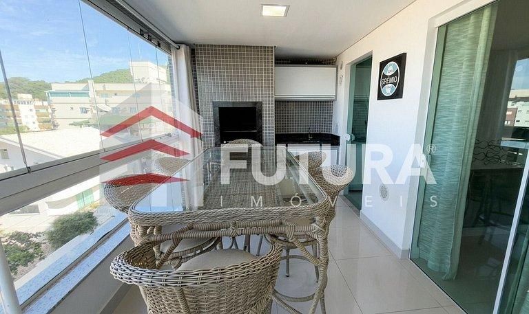 Apartamento 3 quartos em Bombas, Bombinhas: 100m da Praia de Bombas com Sacada e Churrasqueira - Apartamento em Bombas, Bombinhas - para temporada - PAULA CRISTINA DA SILVA MINELLA NEGOCIOS IMOBILIARIOS LTDA