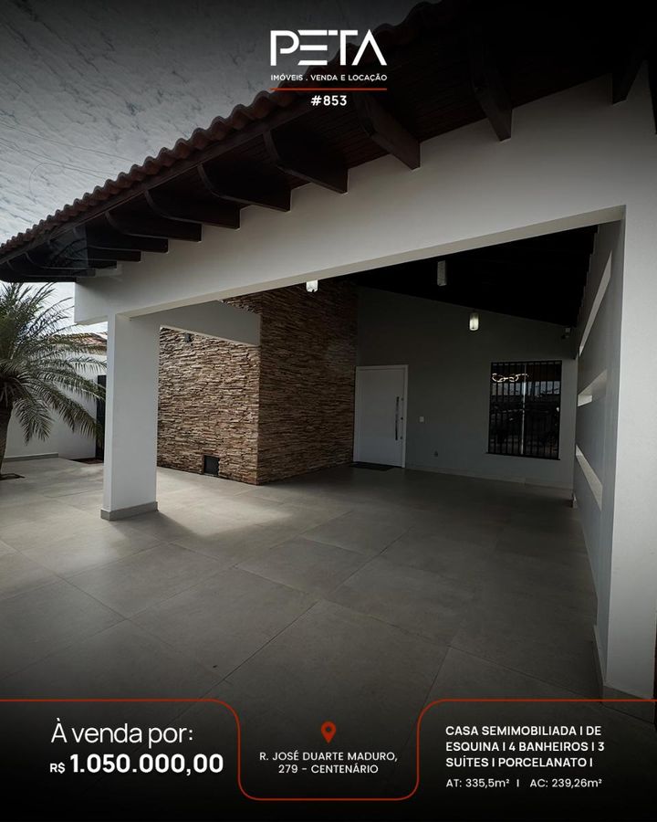 Casa com 3 Quartos à Venda, Centenário - Boa Vista