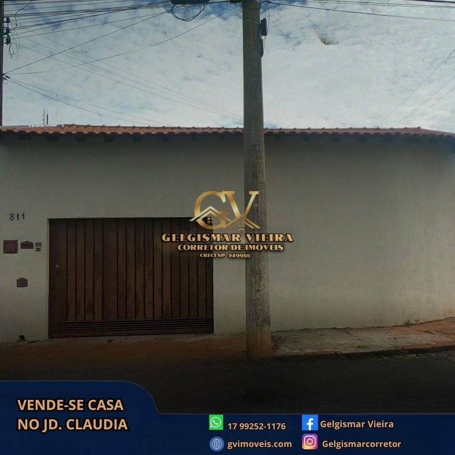🏡 VENDE-SE CASA NO JD. CLAUDIA- BEBEDOURO - SP🏡 - Casa em Jardim Claudia I, Bebedouro - à venda - Gelgismar Vieira