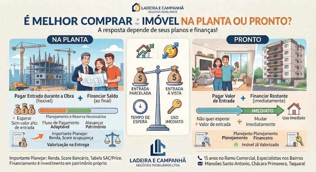 É melhor comprar imóvel na planta ou pronto?