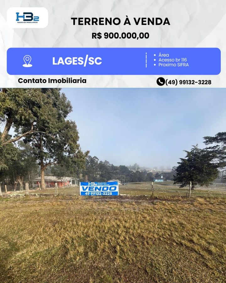 TERRENO À VENDA - Lote/Terreno em Lages - à venda - HB2 NEGOCIOS IMOBILIARIOS LTDA