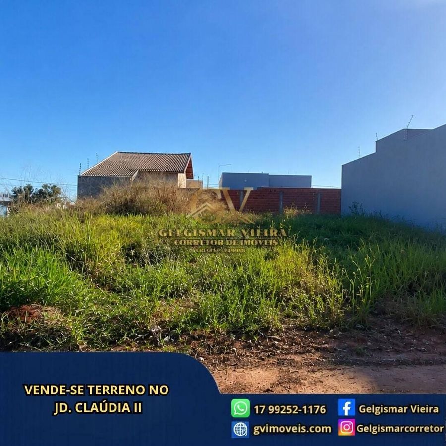 🏡 VENDE-SE TERRENO NO JD. CLAÚDIA II - BEBEDOURO-SP🏡 - Lote/Terreno em Jardim Claudia II, Bebedouro - à venda - Gelgismar Vieira