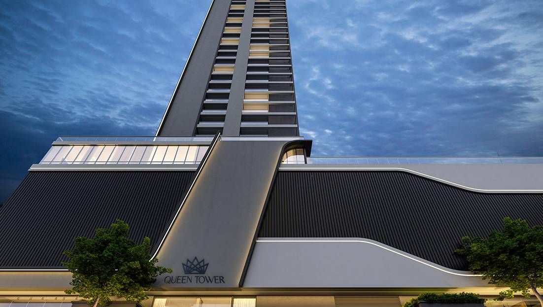 Queen Tower apartamento com 3 suítes e 2 vagas na Meia Praia