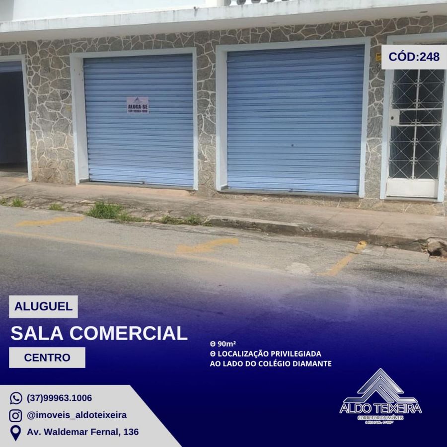 Salas Comerciais, Centro - Oliveira - Salas Comerciais em Centro, Oliveira - para locação - ALDO ANTÔNIO TEIXEIRA