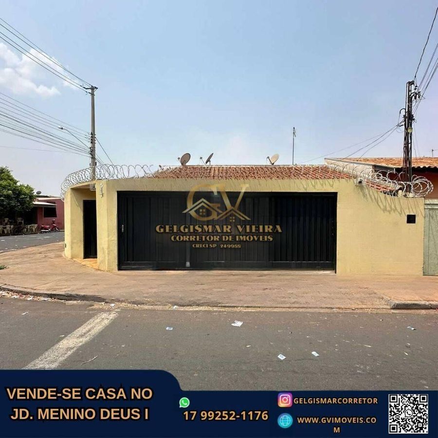 🏡 VENDE-SE CASA JD. MENINO DEUS I - BEBEDOURO - SP 🏡 - Casa em Jardim Menino Deus I, Bebedouro - à venda - Gelgismar Vieira