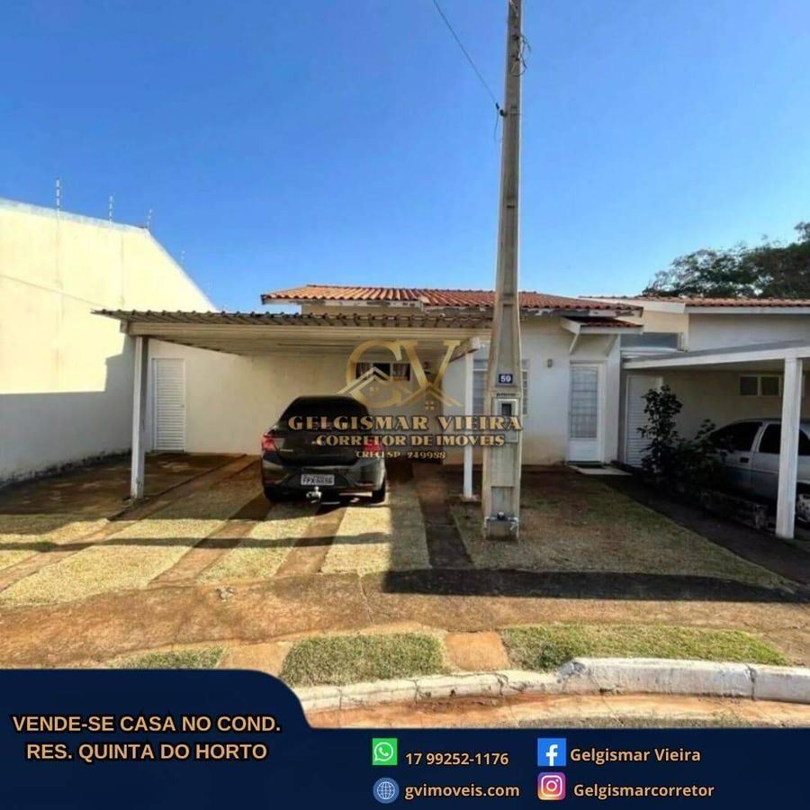 🏠 VENDE-SE CASA NO COND. RES. QUINTA DO HORTO - BEBEDOURO - SP 🏠 - Casa em Parque Residencial Santo Antônio, Bebedouro - à venda - Gelgismar Vieira