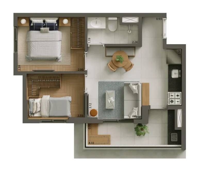 Alves Pinheiros - Apartamentos de 1 e 2 Quartos