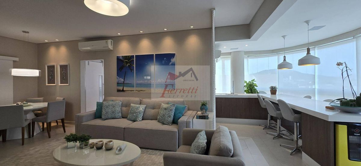 Apartamento com 3 suítes mobiliado e climatizado  à venda em praia da Enseada  Guarujá/SP