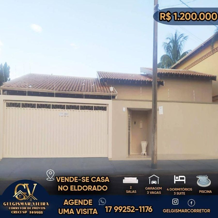 🏡 VENDE-SE CASA NO PARQUE RESIDENCIAL ELDORADO - BEBEDOURO - SP 🏡 - Casa em Parque Residencial Eldorado, Bebedouro - à venda - Gelgismar Vieira