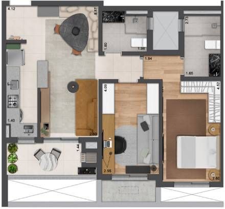 Lindo apartamento à venda Residencial UNNA Piemonte com 2 quartos - Apartamento em Saco Grande, Florianópolis - à venda - Seiter Imobiliária