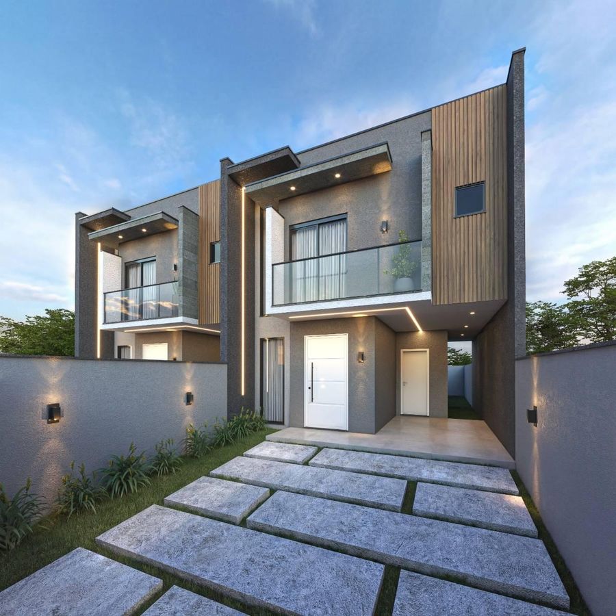Lançamento! Casa c/ Dois Andares - 3 Suítes + 3 Vagas - 120 m² - Barra do Rio - Itajaí/SC - Casa em Barra do Rio, Itajaí - à venda - Denis Alexandre Imóveis