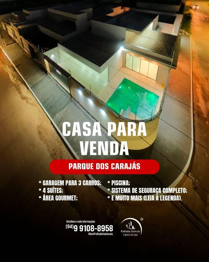 Alto Padrão | Parque dos Carajás - Casa em PARQUE DOS CARAJAS, Parauapebas - à venda - Rubinha Sousa