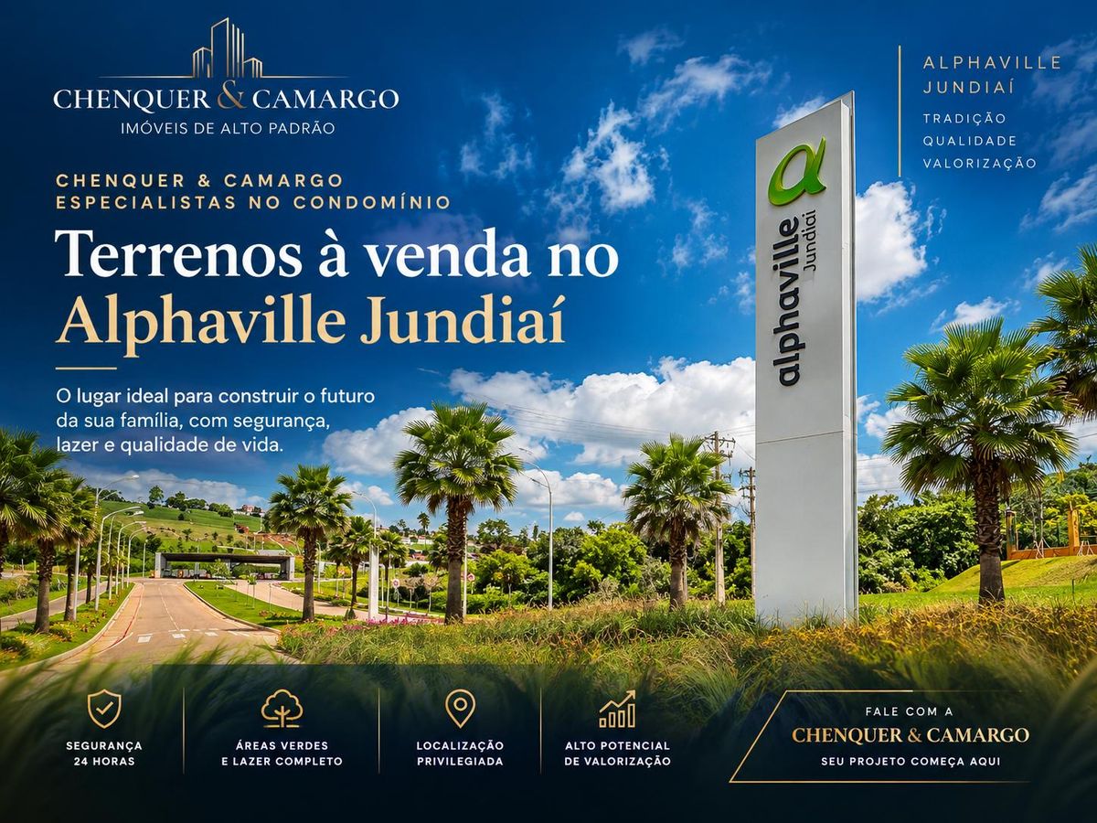 Terrenos à venda no Alphaville Jundiaí I: 13 lotes disponíveis