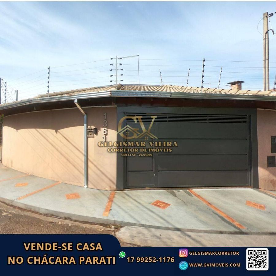 🏡 VENDE-SE CASA NO CHÁCARA PARATI - BEBEDOURO - SP  🏡 - Casa em Chácaras Parati, Bebedouro - à venda - Gelgismar Vieira