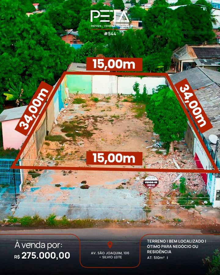 Lote/Terreno à Venda, Doutor Sílvio Leite - Boa Vista