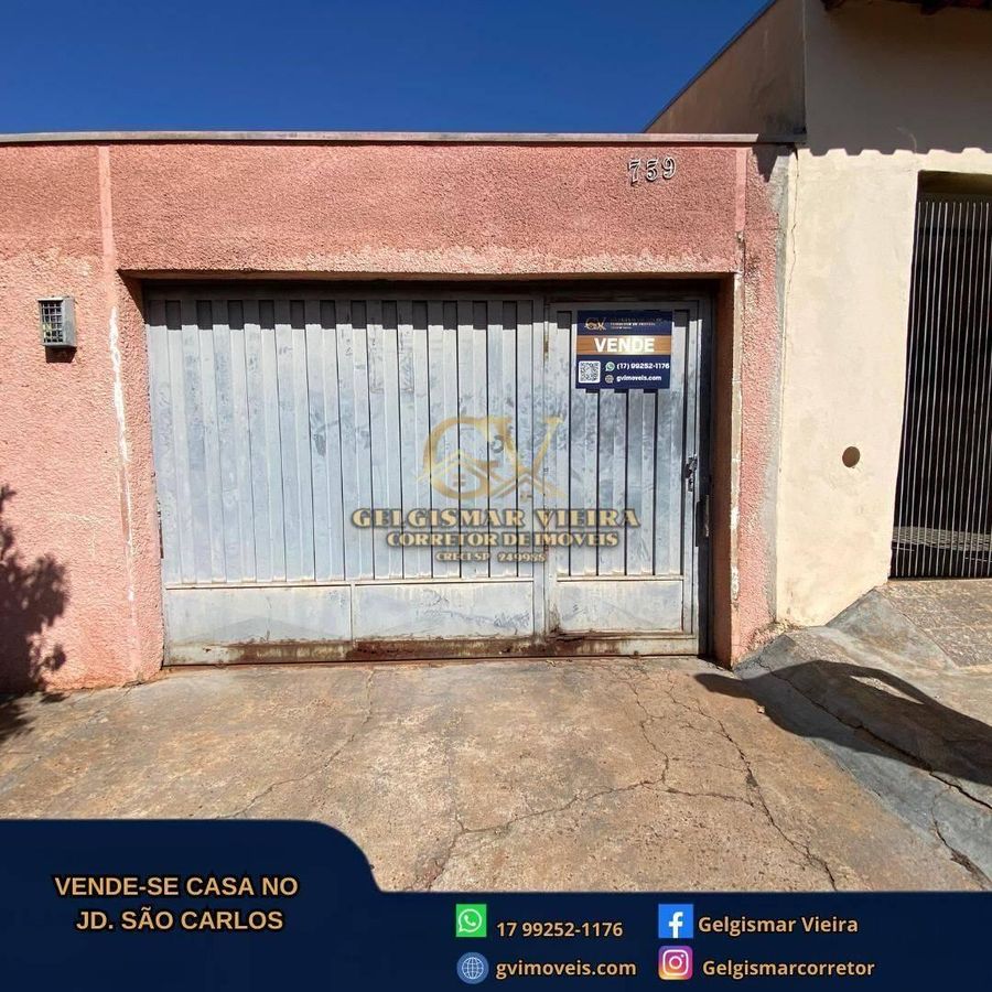 🏡 VENDE-SE CASA NO JD. SÃO CARLOS - BEBEDOURO - SP 🏡 - Casa em Jardim Tropical, Bebedouro - à venda - Gelgismar Vieira
