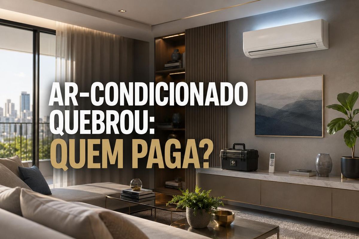 Ar-condicionado quebrado no imóvel alugado: quem paga o conserto?
