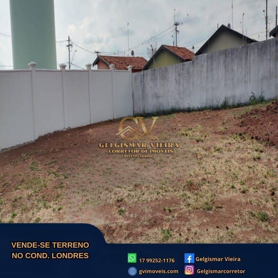 🏡 VENDE-SE TERRENO NO COND. LONDRES - BEBEDOURO - SP 🏡 - Lote/Terreno em Residencial Centenário, Bebedouro - à venda - Gelgismar Vieira