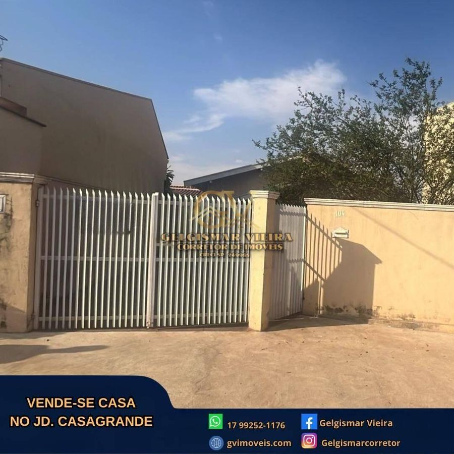 🏡 VENDE-SE CASA NO JD. CASAGRANDE - BEBEDOURO - SP 🏡 - Casa em Jardim Casagrande, Bebedouro - à venda - Gelgismar Vieira