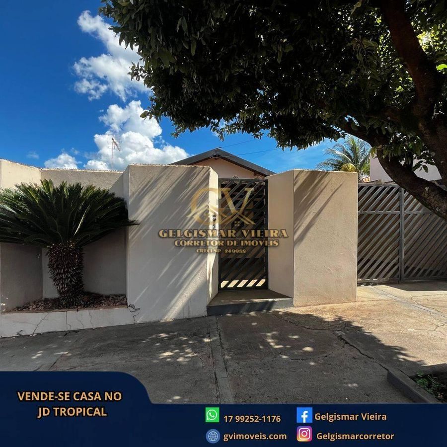 🏠VENDE-SE CASA JD. TROPICAL - BEBEDOURO - SP 🏠 - Casa em Jardim Tropical, Bebedouro - à venda - Gelgismar Vieira