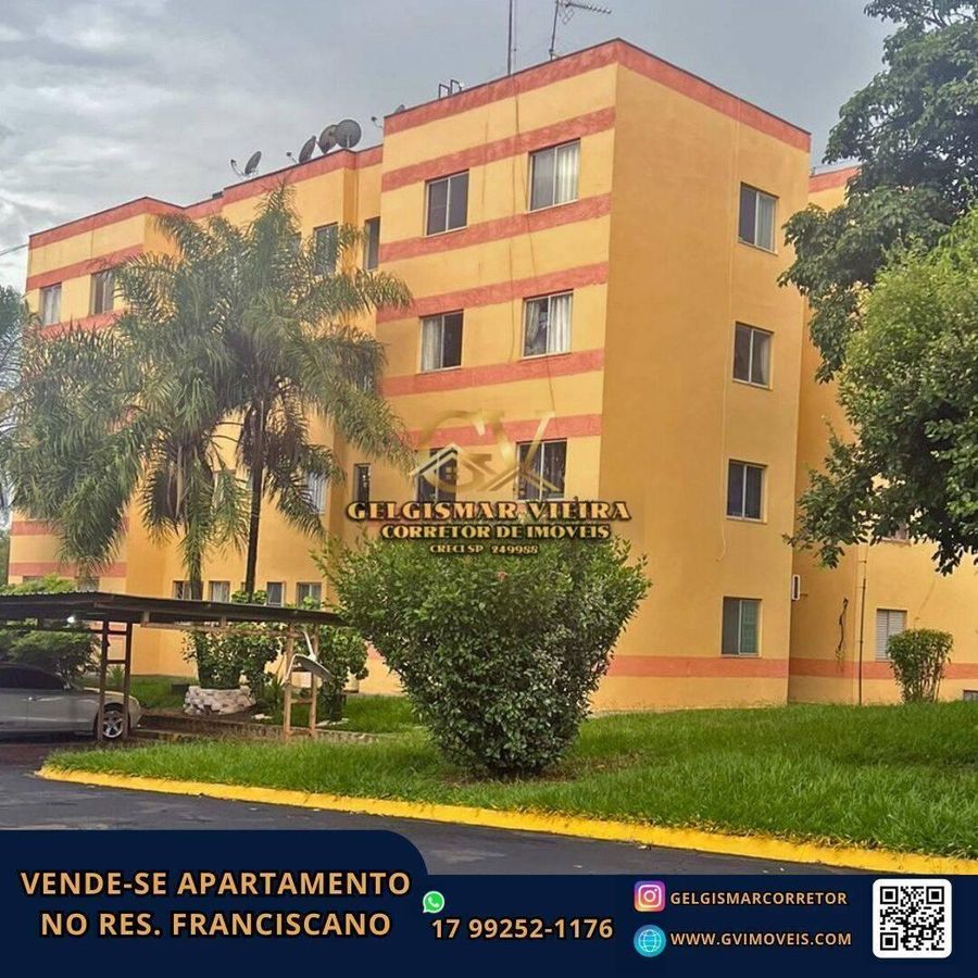 🏡 VENDE-SE APARTAMENTO NO RES. FRANCISCANO - BEBEDOURO - SP 🏡 - Apartamento em Residencial Franciscano, Bebedouro - à venda - Gelgismar Vieira