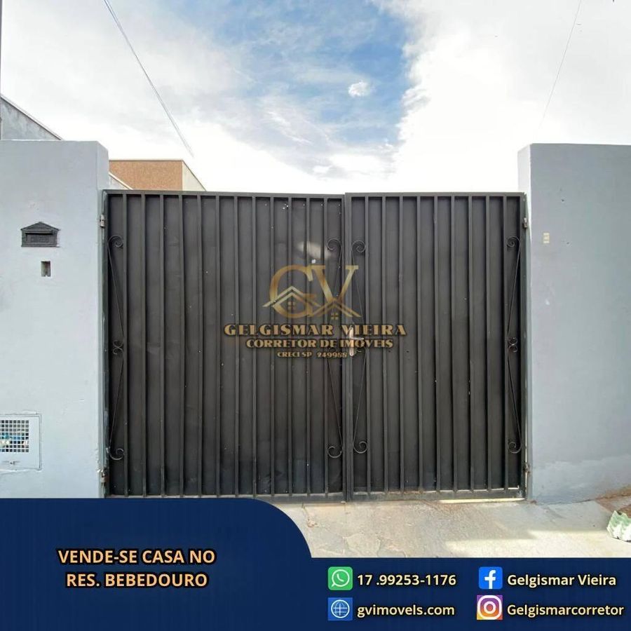 🏡 VENDE-SE CASA NO RESIDENCIAL BEBEDOURO - BEBEDOURO - SP 🏡 - Casa em Residencial Bebedouro, Bebedouro - à venda - Gelgismar Vieira