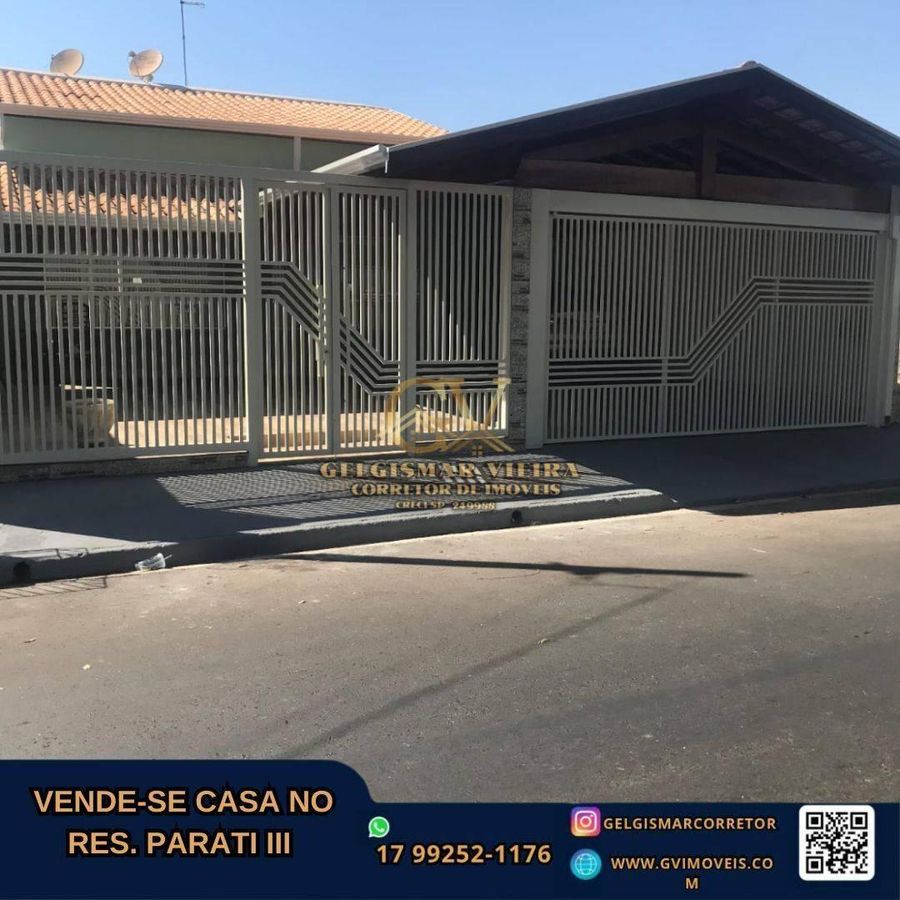 🏡 VENDE-SE CASA NO RES. PARATI III - BEBEDOURO - SP 🏡 - Casa em Residencial Parati III, Bebedouro - à venda - Gelgismar Vieira