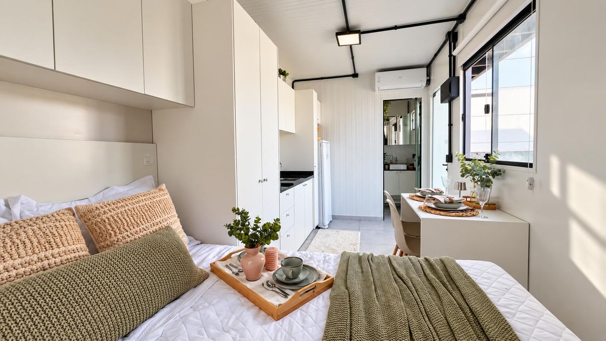 Loft container semi mobiliado disponível para locação - Flat/Loft/Estúdio em Municípios, Balneário Camboriú - para locação - IMOBILIÁRIA TERRA ITAJAI LTDA