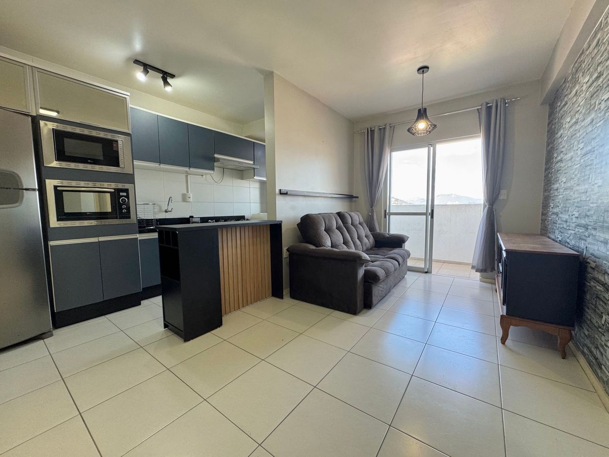 Apartamento Mobiliado com 02 Dormitórios em Areias - Conforto, Leveza e Praticidade - Apartamento em Areias, São José - para locação - Conceito Imóveis