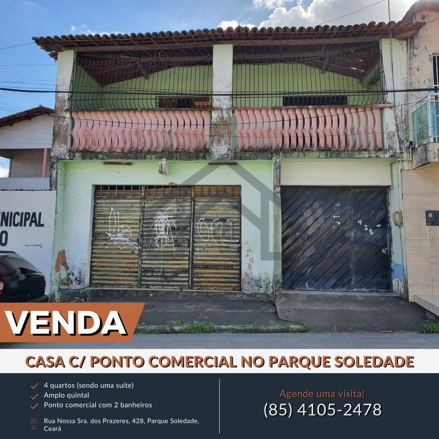 Vendo casa com ponto comercial no Parque Soledade - Casa em Parque Soledade, Caucaia - à venda - HABITAT CAUCAIA IMÓVEIS LTDA